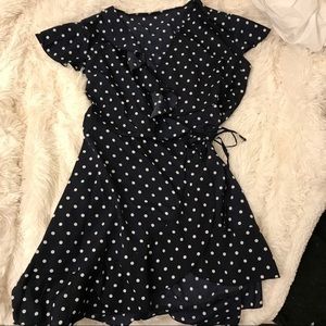POLKA DOT WRAP DRESS